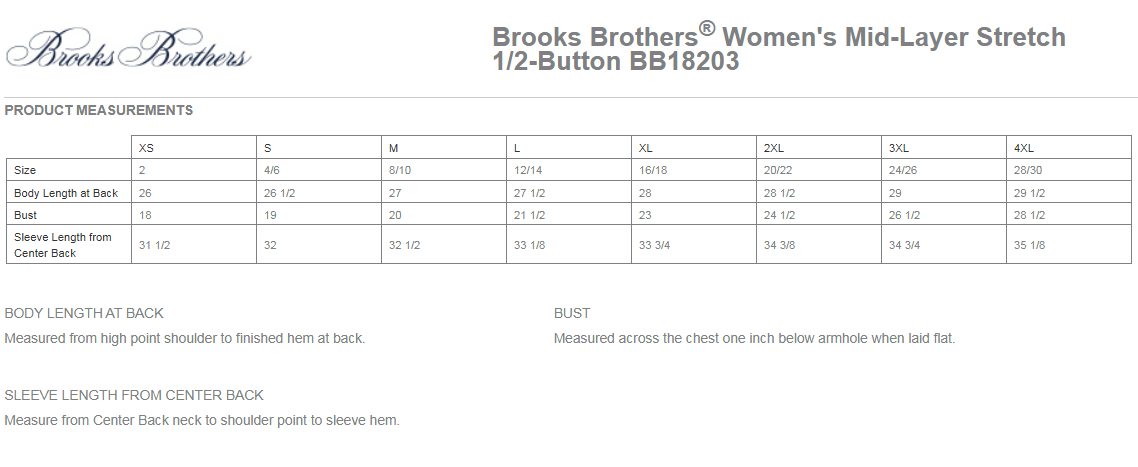Brooks Brothers® Women’s Mid-Layer Stretch 1/2-Button - BB18203