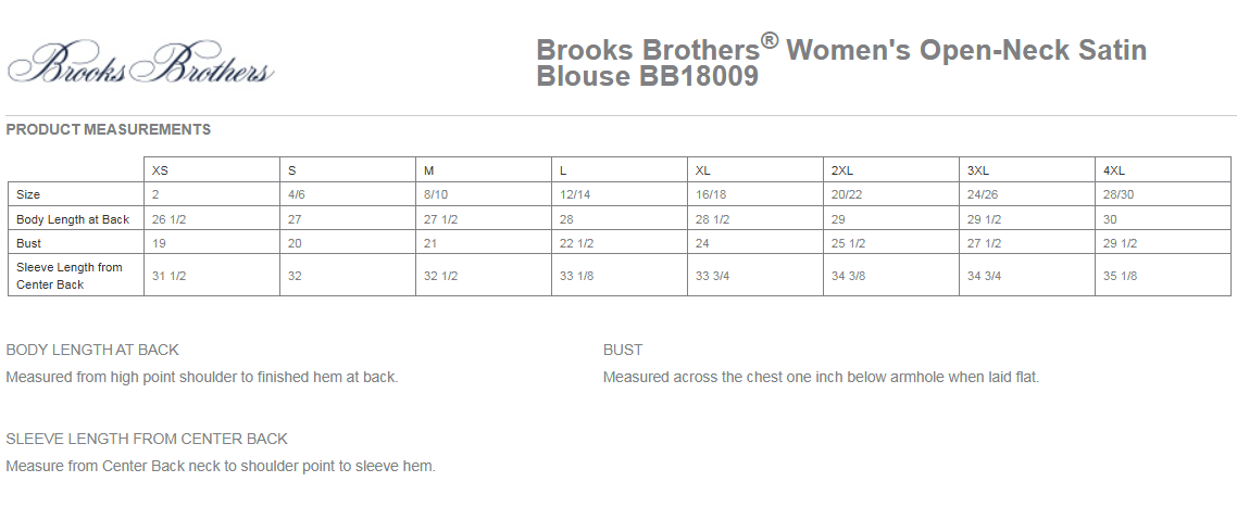 Brooks Brothers® Women’s Open-Neck Satin Blouse - BB18009