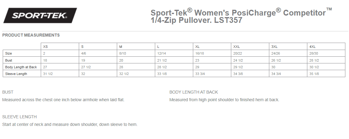 Sport-Tek® Ladies PosiCharge® Competitor™ 1/4-Zip Pullover - LST357