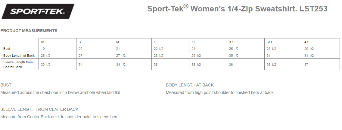 Sport-Tek® Ladies 1/4-Zip Sweatshirt - LST253