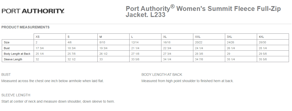 Port Authority® Ladies Summit Fleece Full-Zip Jacket - L233