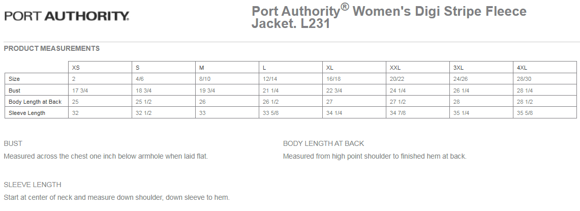 Port Authority® Ladies Digi Stripe Fleece Jacket - L231