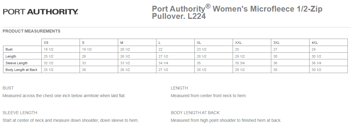 Port Authority® Ladies Microfleece 1/2-Zip Pullover - L224
