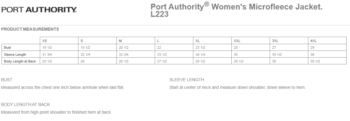 Port Authority® Ladies Microfleece Jacket - L223