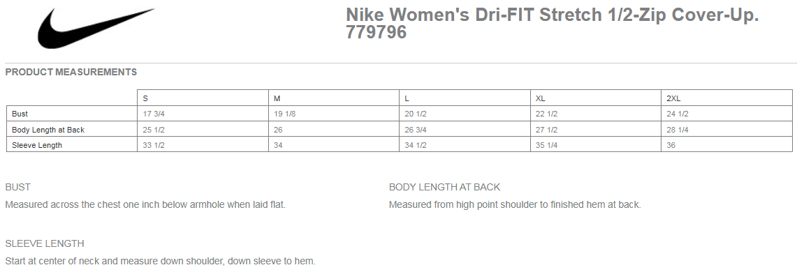Nike Golf Ladies Dri-FIT Stretch 1/2-Zip Cover-Up - 779796