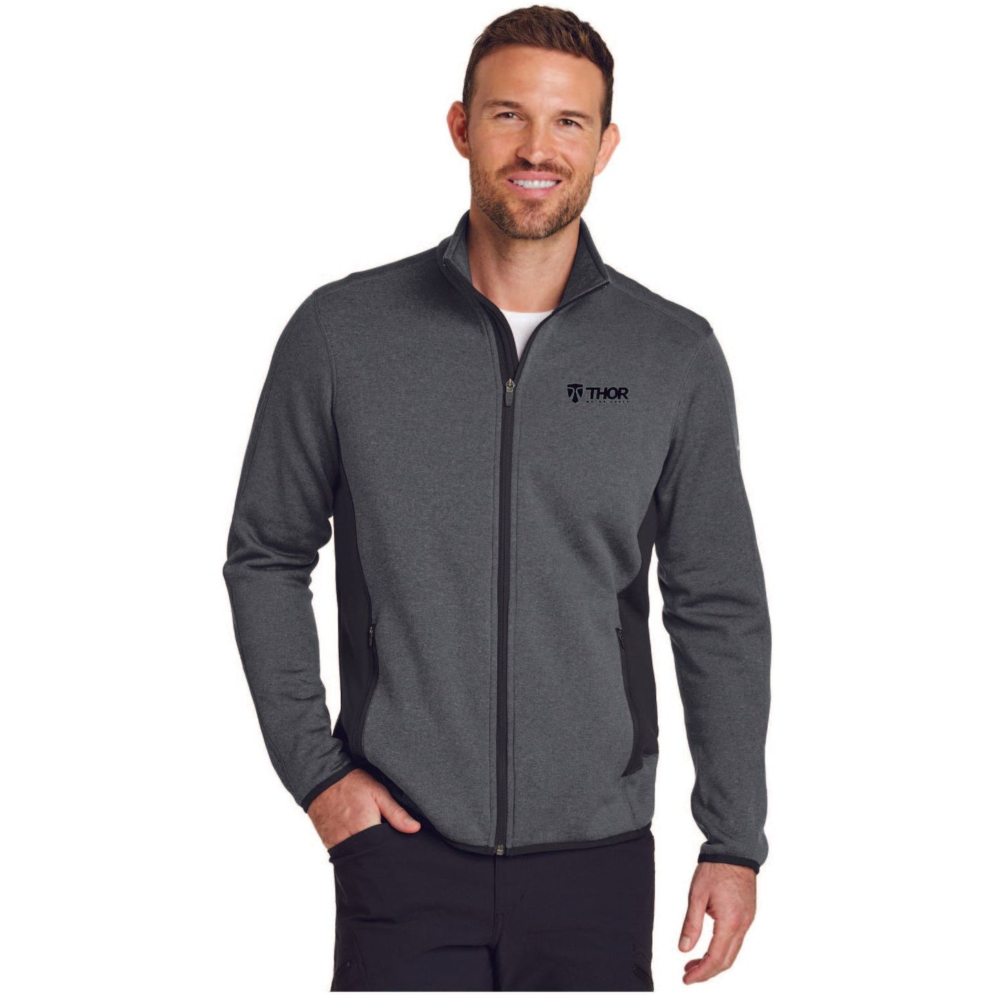 Eddie Bauer® Full-Zip Heather Stretch Fleece Jacket - EB238