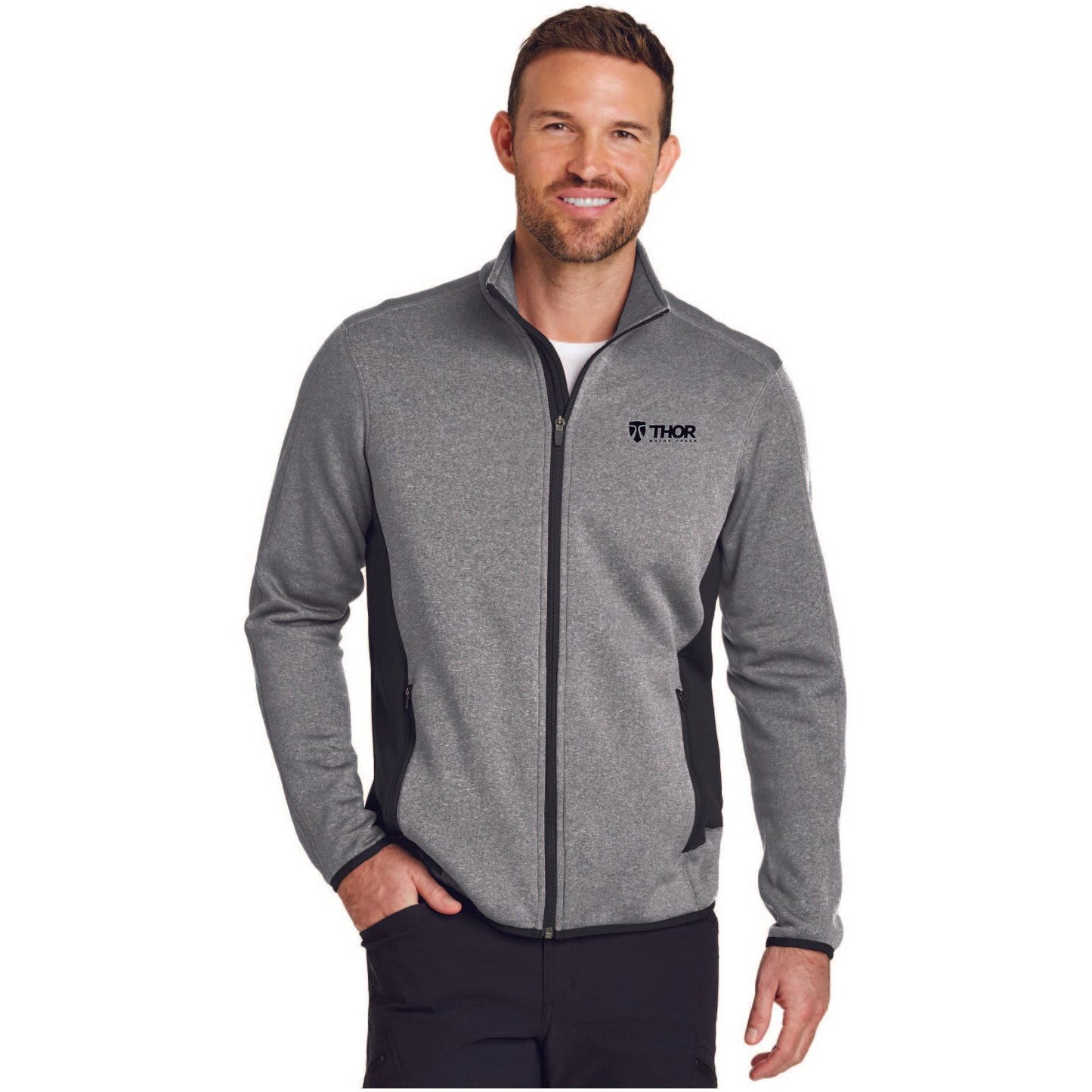 Eddie Bauer® Full-Zip Heather Stretch Fleece Jacket - EB238