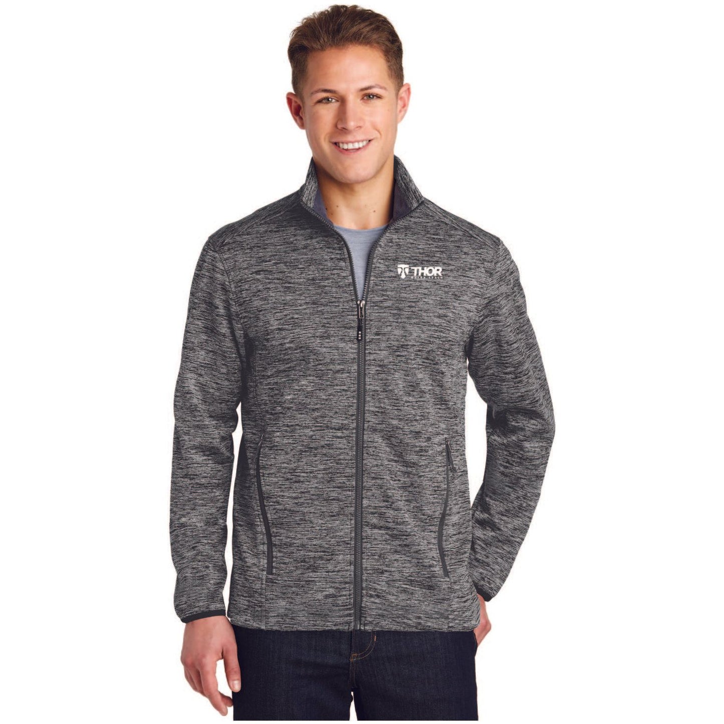Sport-Tek® PosiCharge® Electric Heather Soft Shell Jacket - JST30