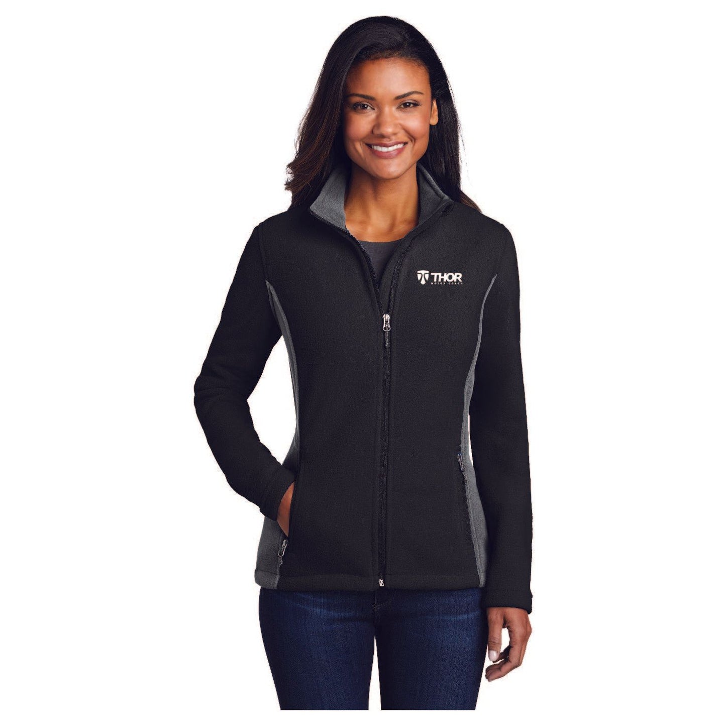 Port Authority® Ladies Colorblock Value Fleece Jacket - L216