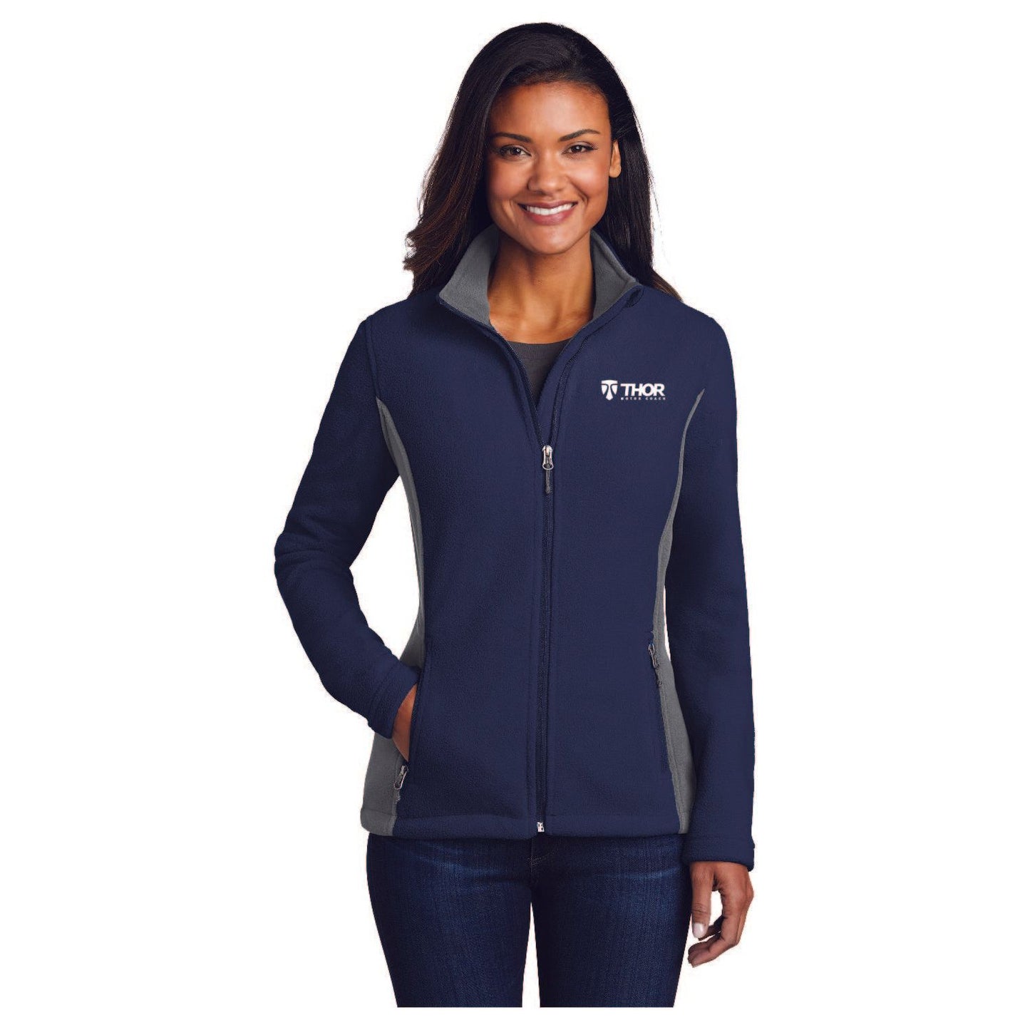 Port Authority® Ladies Colorblock Value Fleece Jacket - L216