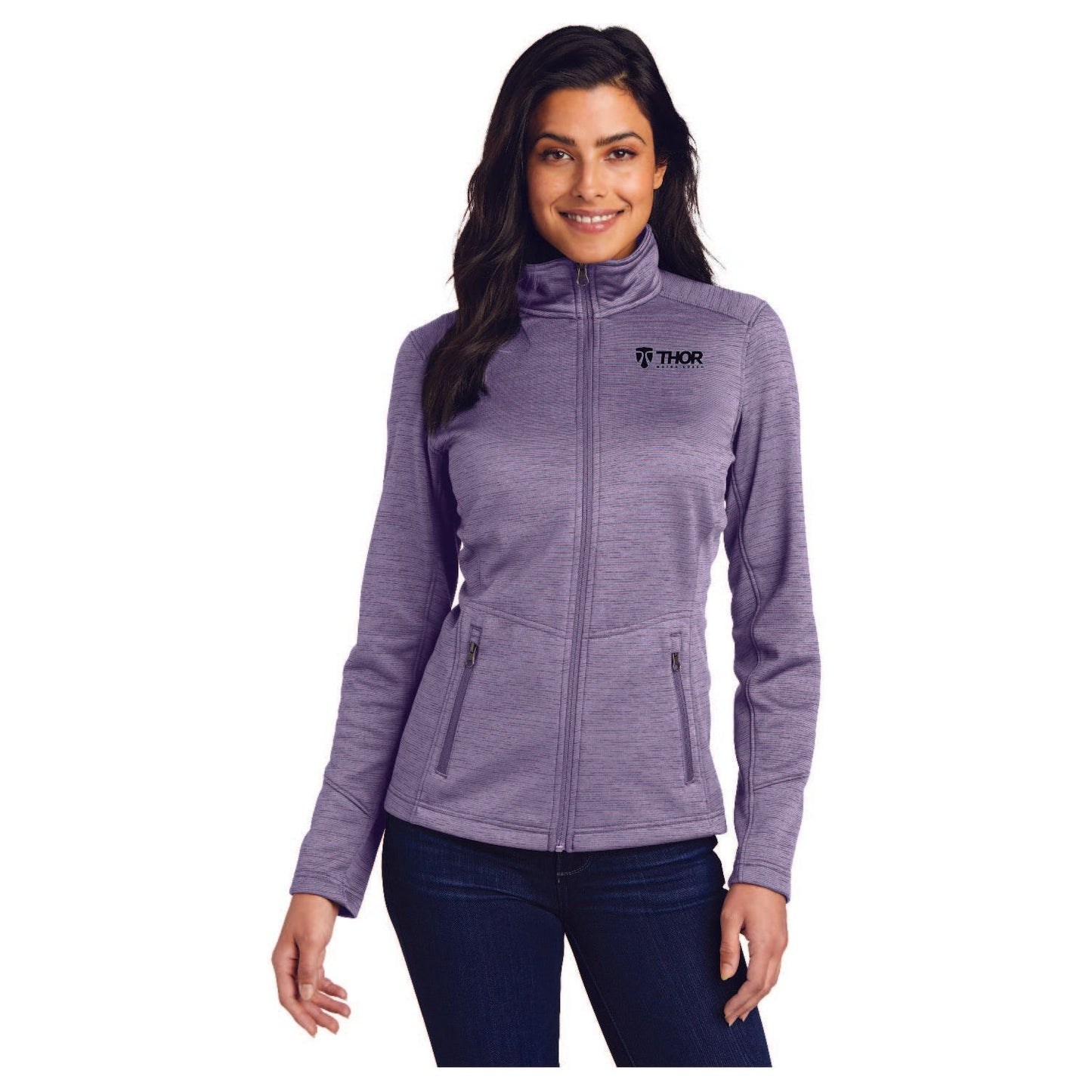 Port Authority® Ladies Digi Stripe Fleece Jacket - L231