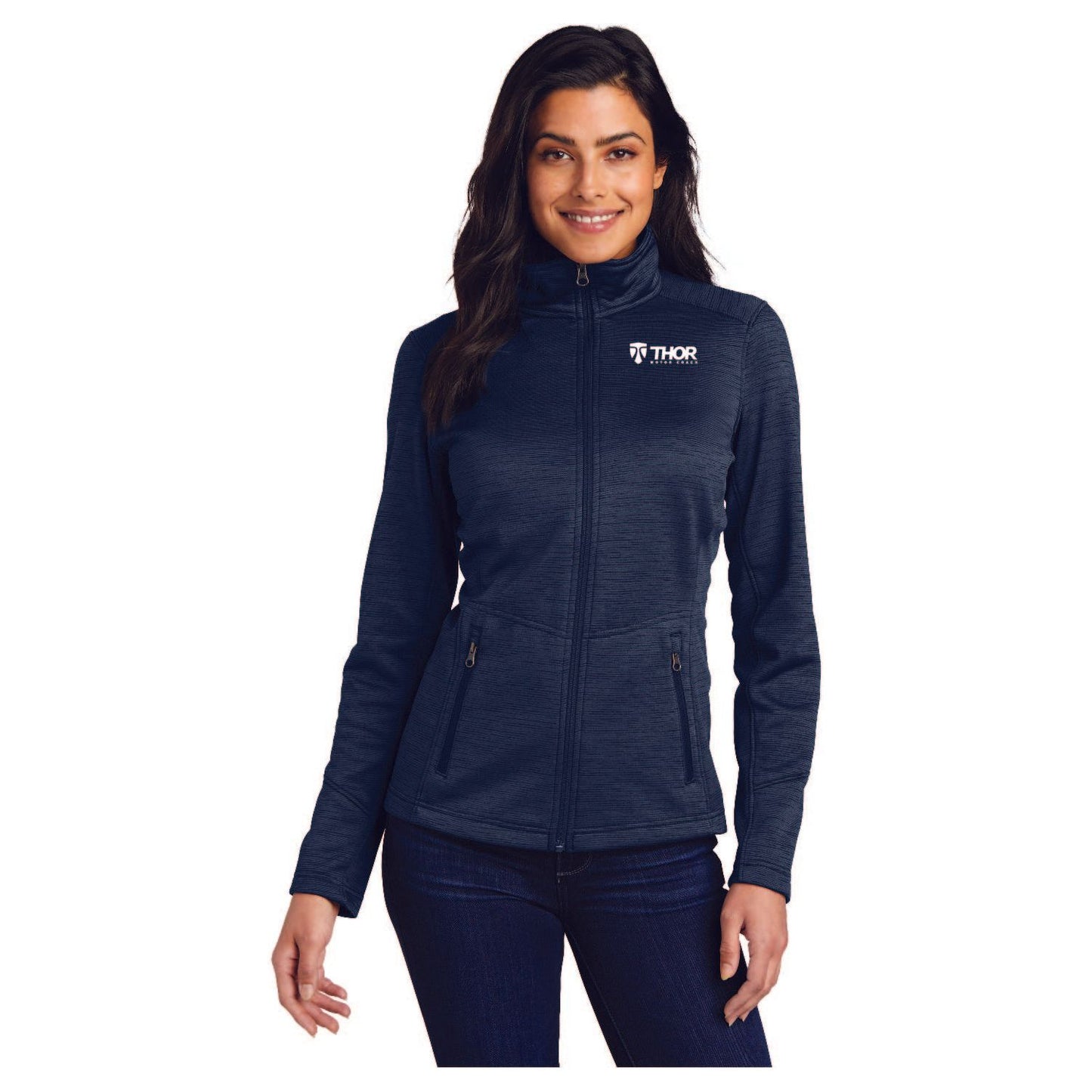 Port Authority® Ladies Digi Stripe Fleece Jacket - L231