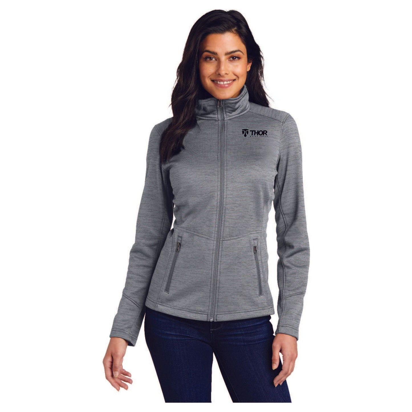 Port Authority® Ladies Digi Stripe Fleece Jacket - L231