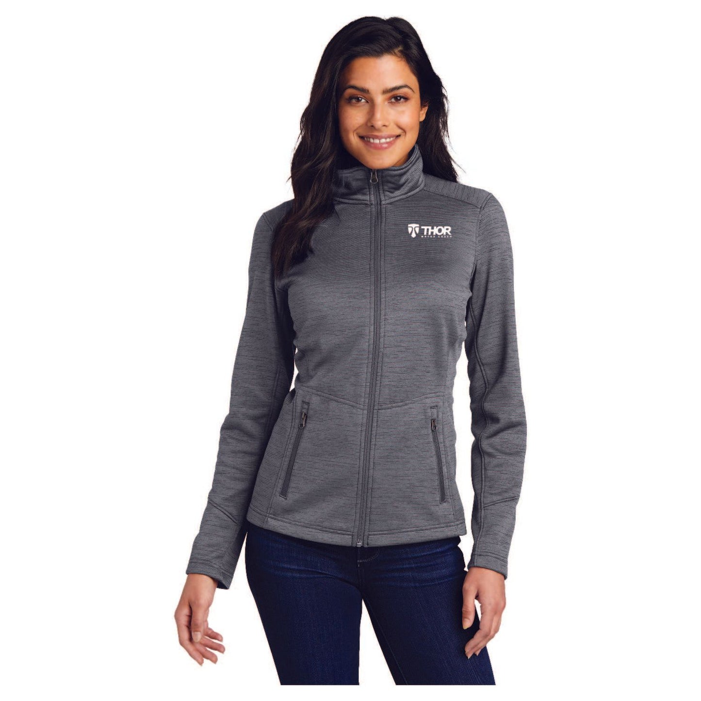 Port Authority® Ladies Digi Stripe Fleece Jacket - L231