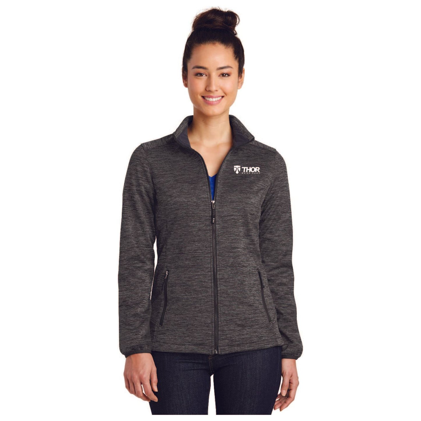 Sport-Tek® Ladies PosiCharge® Electric Heather Soft Shell Jacket - LST30