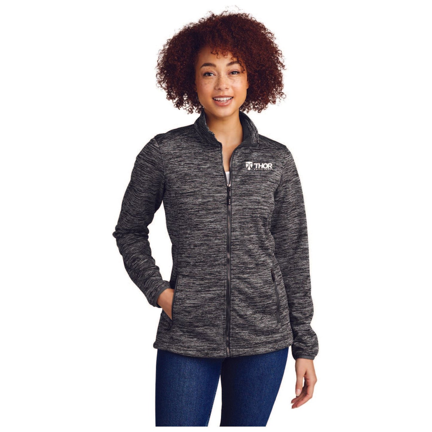 Sport-Tek® Ladies PosiCharge® Electric Heather Soft Shell Jacket - LST30