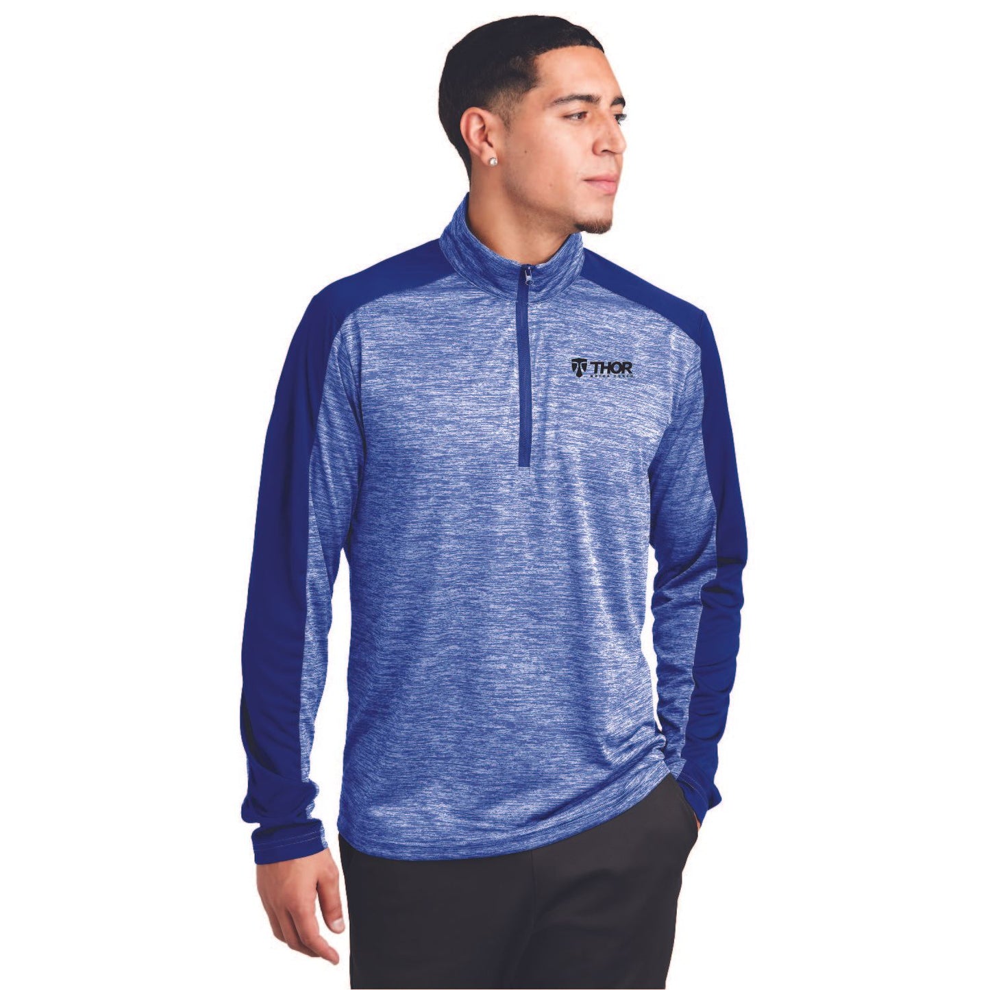 Sport-Tek® PosiCharge® Electric Heather Colorblock 1/4-Zip Pullover - ST397