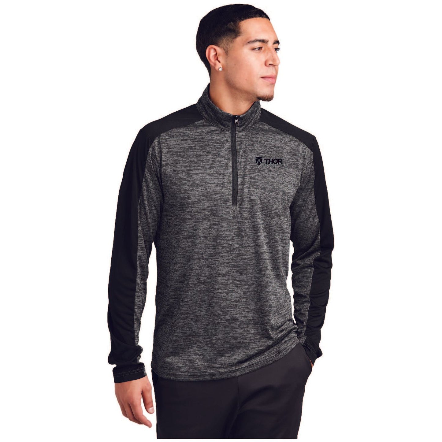 Sport-Tek® PosiCharge® Electric Heather Colorblock 1/4-Zip Pullover - ST397