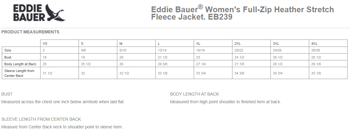 Eddie Bauer® Ladies Full-Zip Heather Stretch Fleece Jacket - EB239