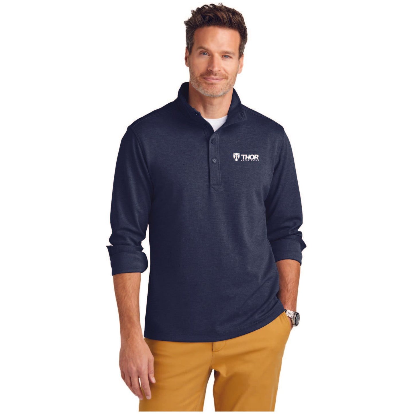 Brooks Brothers® Mid-Layer Stretch 1/2-Button -  BB18202