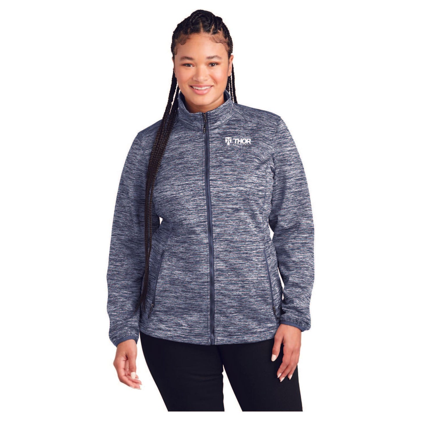 Sport-Tek® Ladies PosiCharge® Electric Heather Soft Shell Jacket - LST30