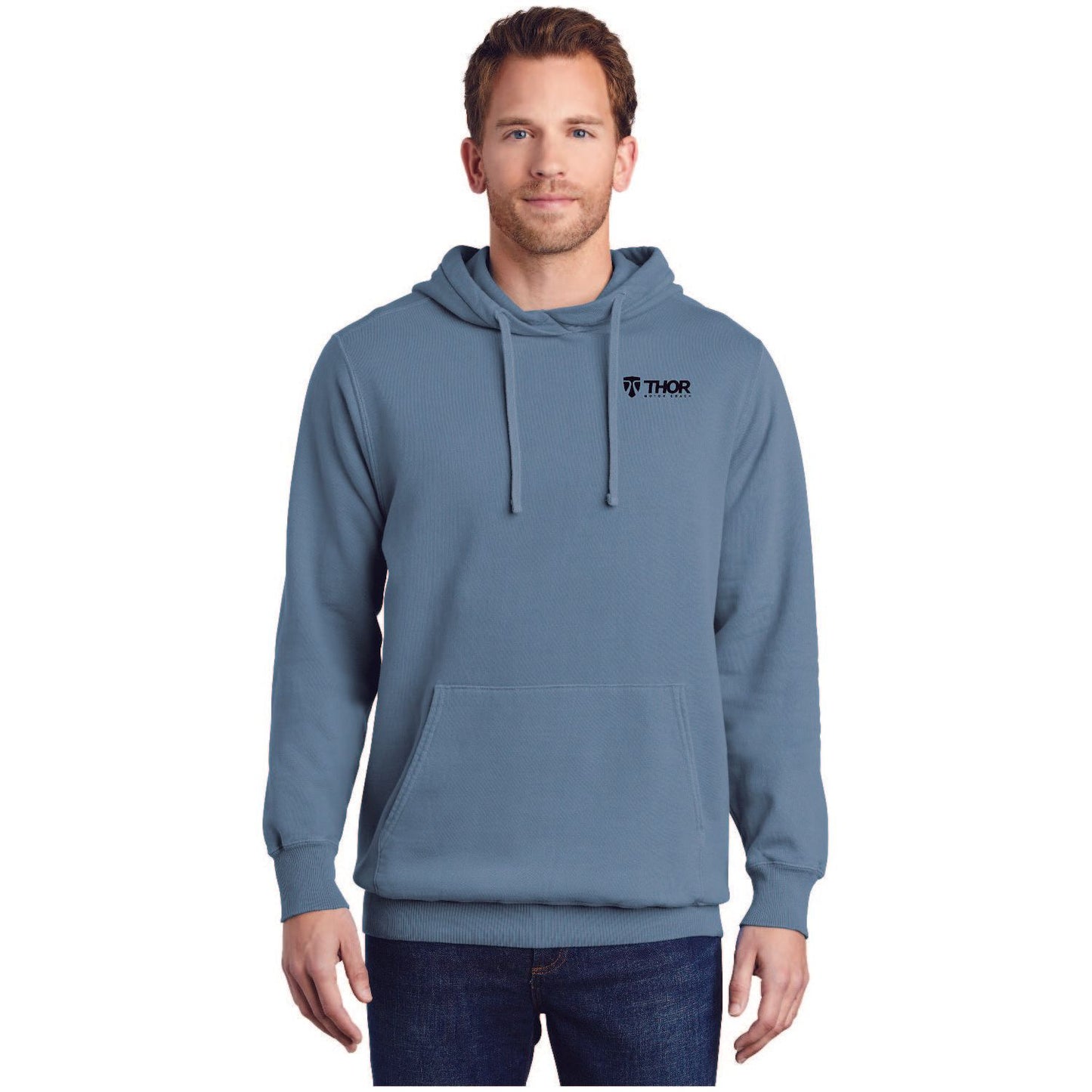 Port & Company® Pigment-Dyed Pullover Hooded Sweatshirt - PC098H